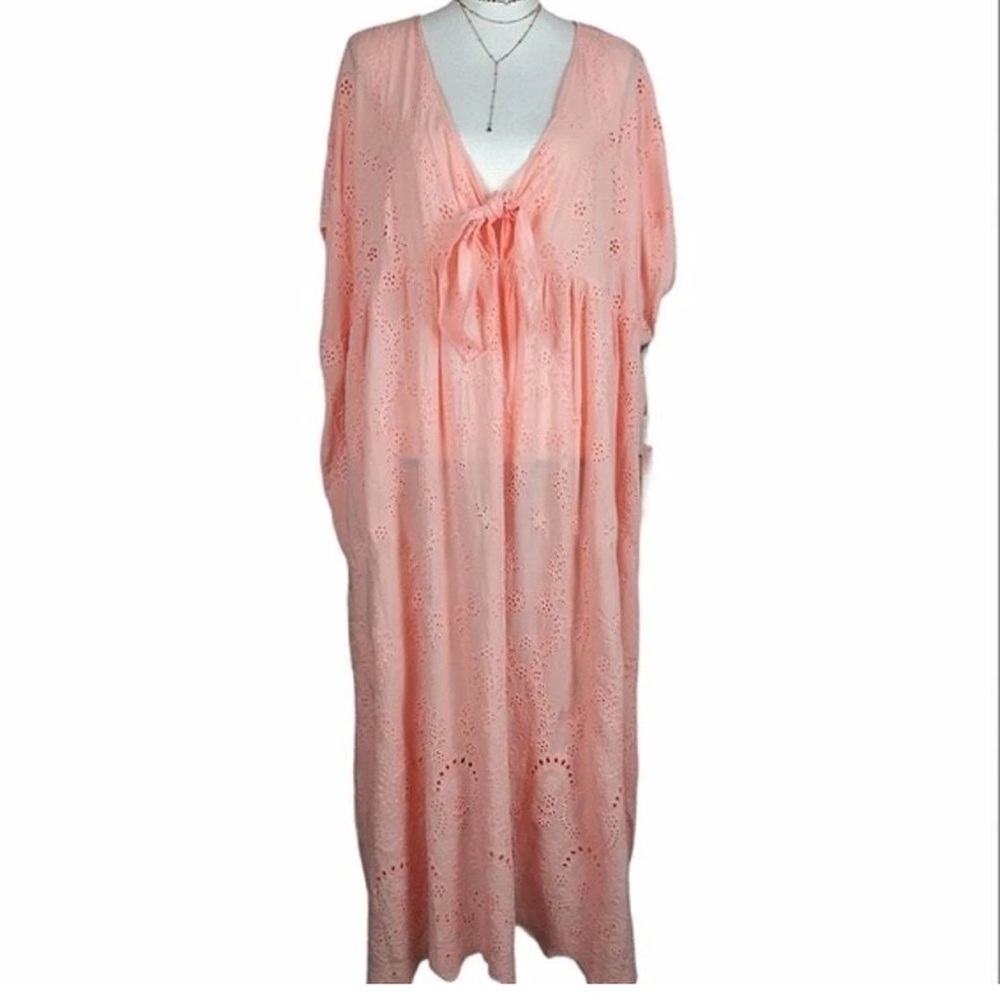 Young Fabulous & Broke Eyelet Kaftan Beach Cover Up - Picture 2 of 4